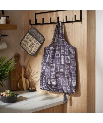 Sac à course pliable motif herbes et épices Sac à course pliable motif herbes et épices