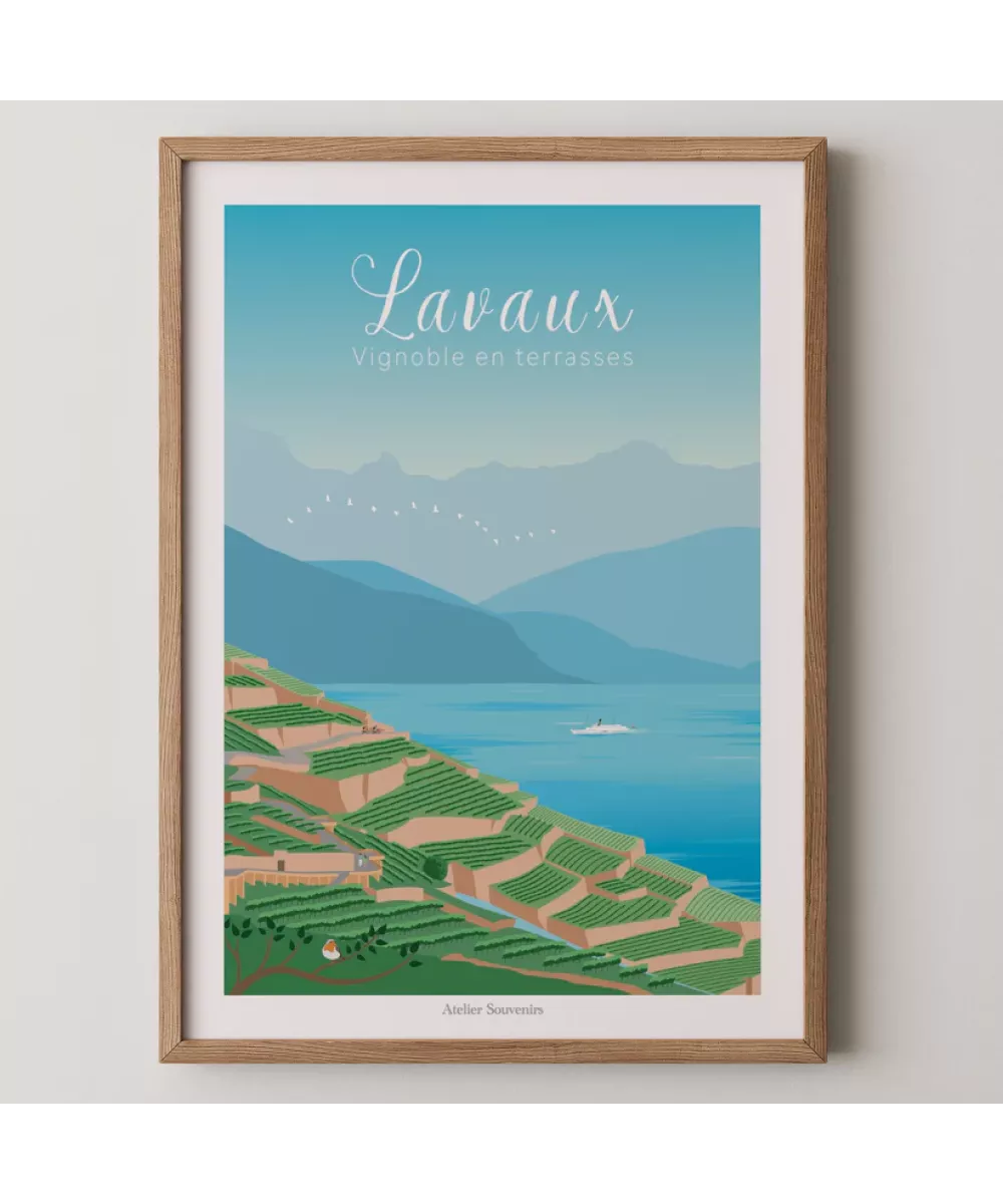 Affiche Lavaux 15x21 cm