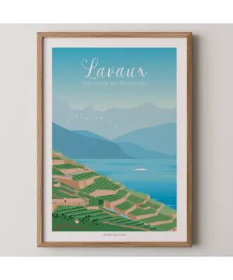 Affiche Lavaux 15x21 cm