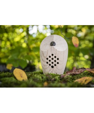 Sound box en forme de hibou reproduisant les chants d'oiseaux de nos forêts