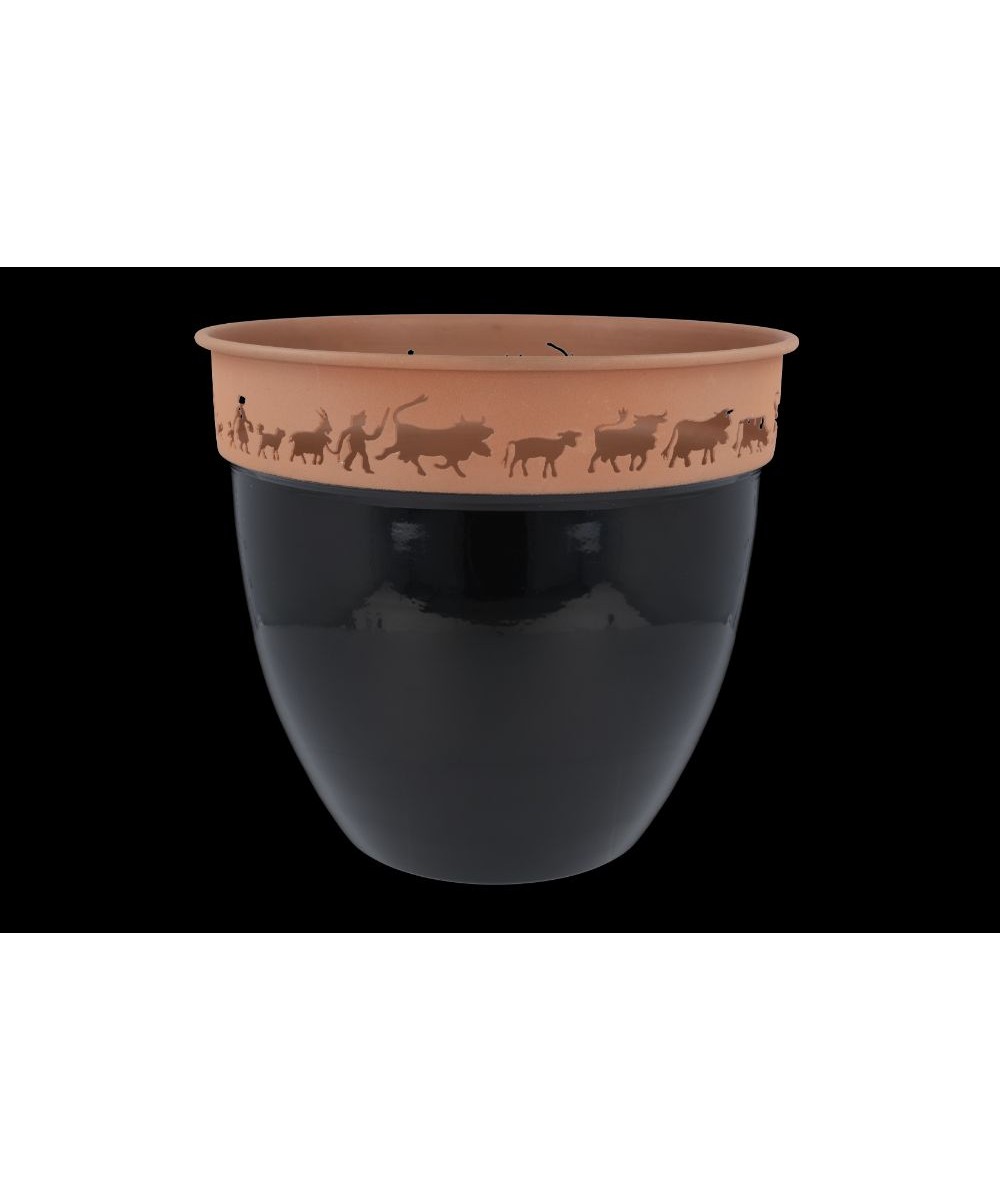 Cache pot alpage noir grand modèle