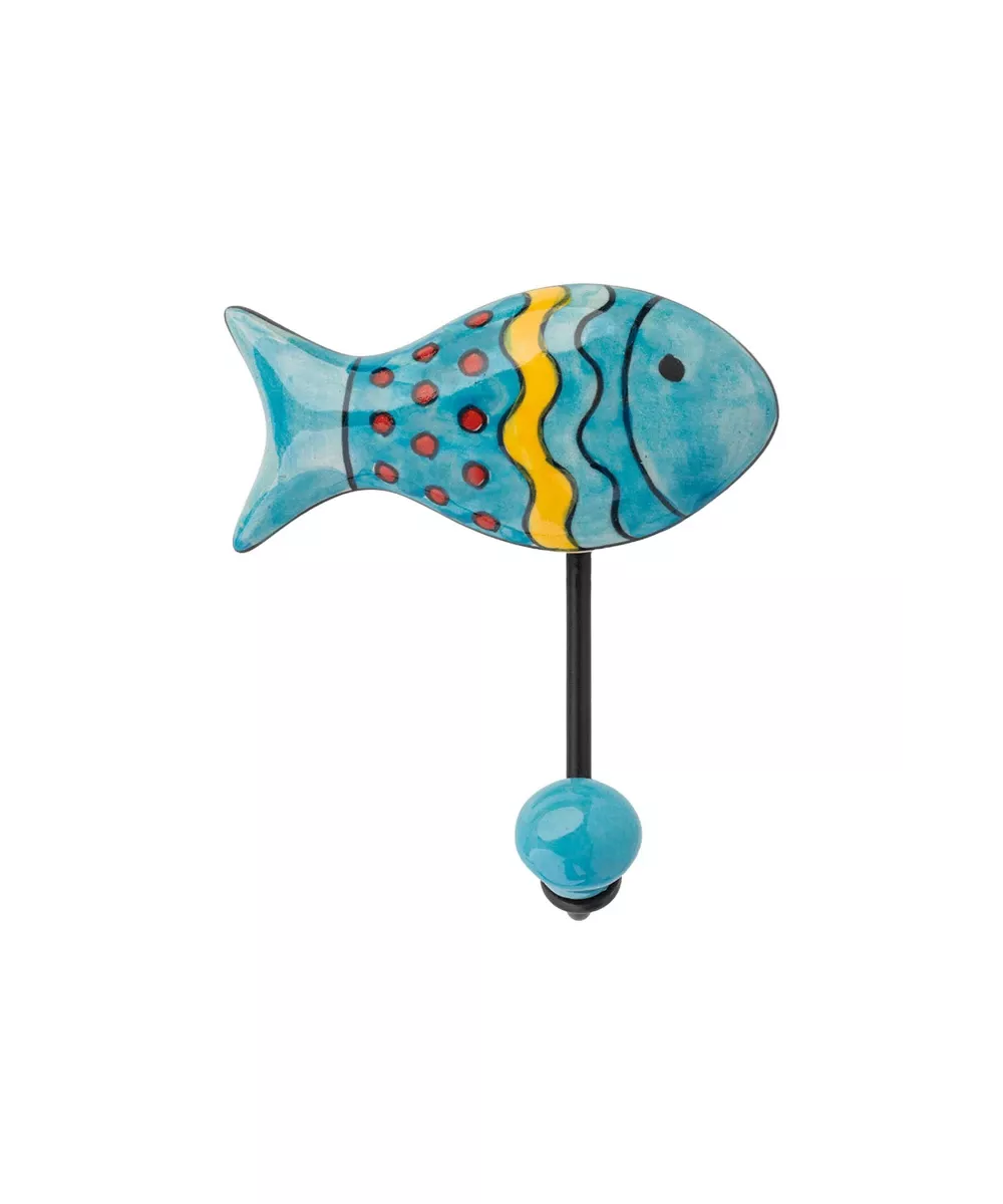 Crochet poisson bleu jaune