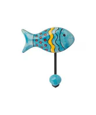 Crochet poisson bleu jaune