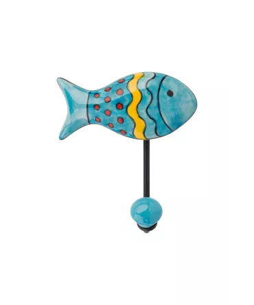 Crochet poisson bleu jaune