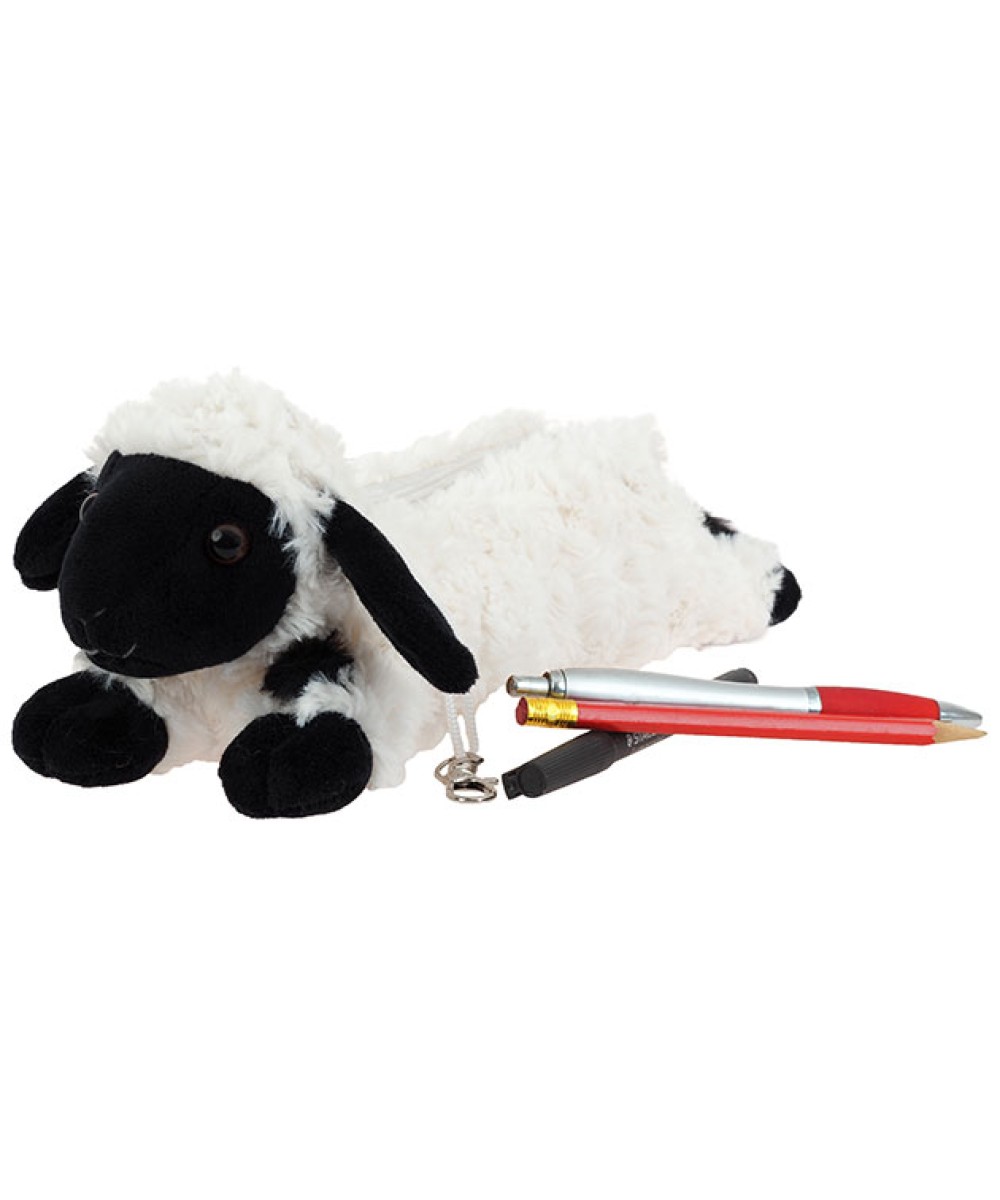 Trousse - Etui peluche mouton nez noir