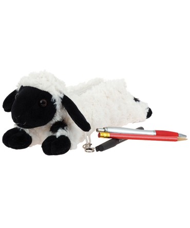 Trousse - Etui peluche mouton nez noir