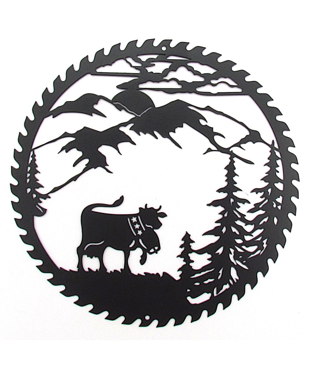 Frise en métal à suspendre, découpe vache