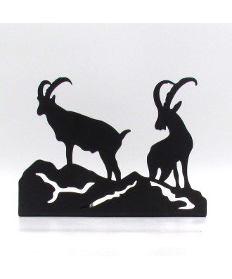 Frise en métal à poser, découpe bouquetin