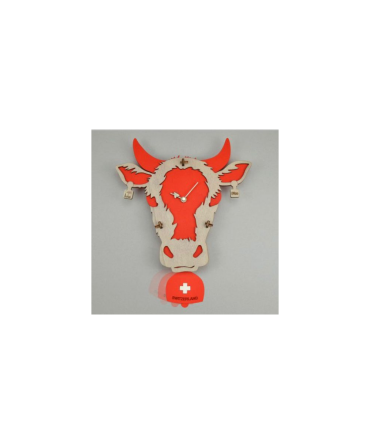 Swiss Koo KowClock vache rouge swiss made