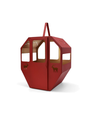 Lanterne télécabine mini rouge