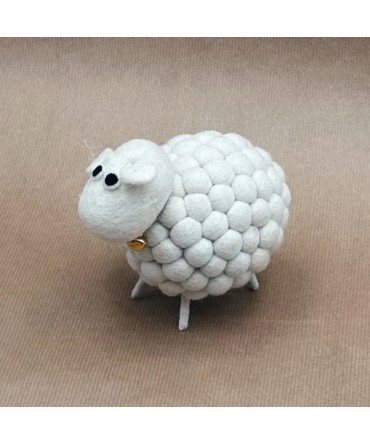 Mouton blanc en feutrine