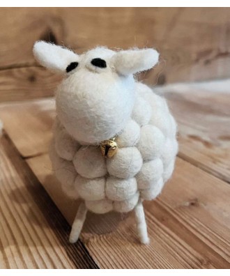 Mouton blanc en feutrine
