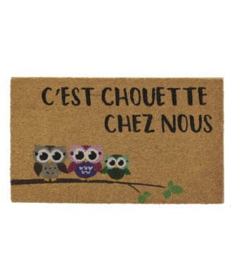 Paillasson ou tapis d'entrée en fibre de coco, envers en latex, c'est chouette chez nous