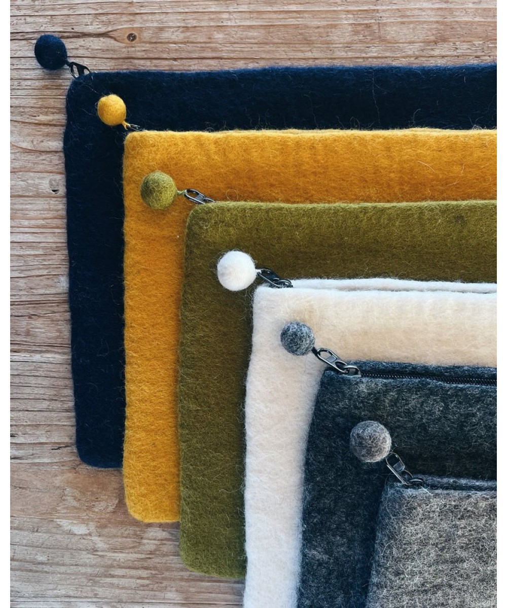 Trousse - Pochette grand format en feutrine