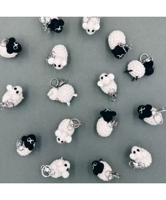 Porte clé mouton tête noir 