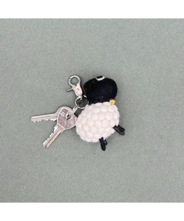 Porte clé mouton tête noir 