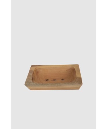 Porte savon en bois avec égouttoir