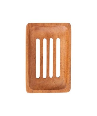 Porte savon en bois avec égouttoir