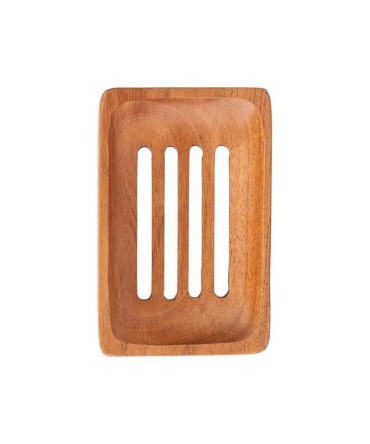 Porte savon en bois avec égouttoir
