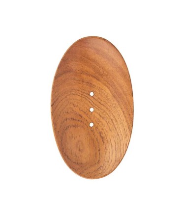 Porte savon oval en bois avec égouttoir