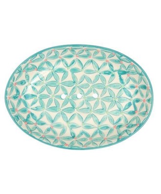 Porte savon retro bleu
