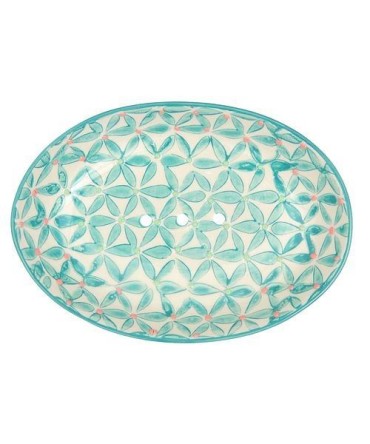 Porte savon retro bleu
