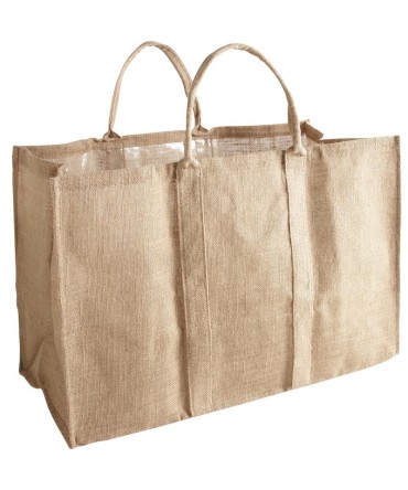 Sac  à bûches jute nature