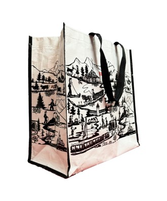 Sac à course en PVC motif découpage 44cm