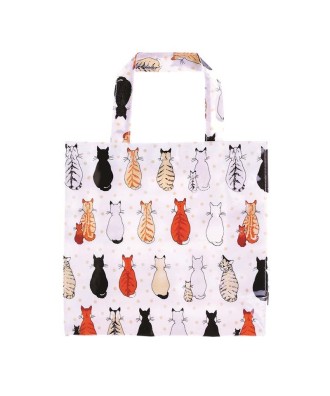 Sac à course en PVC motif chats observateurs
