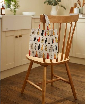 Sac à course en PVC motif chats observateurs
