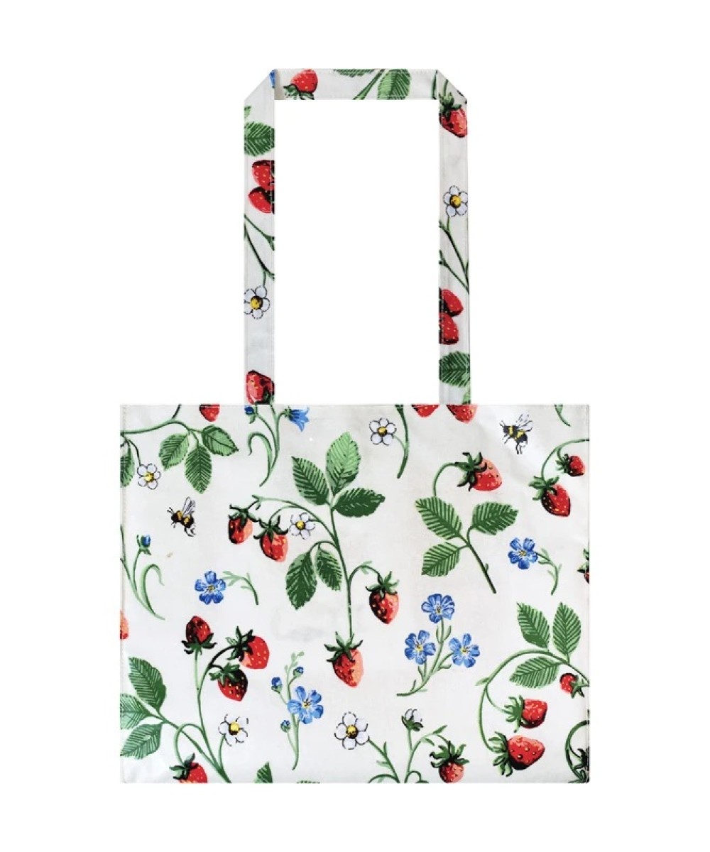 Sac à course en PVC motif fraises