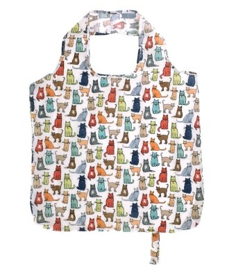 Sac à course pliable motif chats