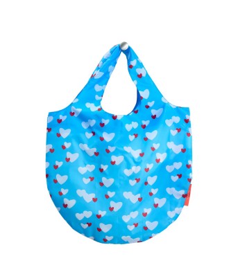 Sac à course pliable coeurs nuages