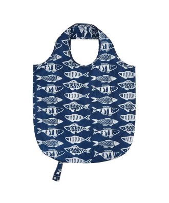 Sac à course pliable motif poissons