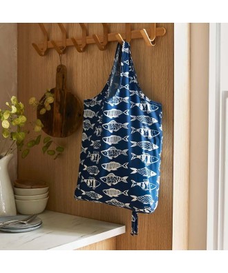 Sac à course pliable motif poissons