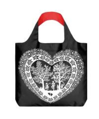 Sac à course pliable motif coeur swiss romance