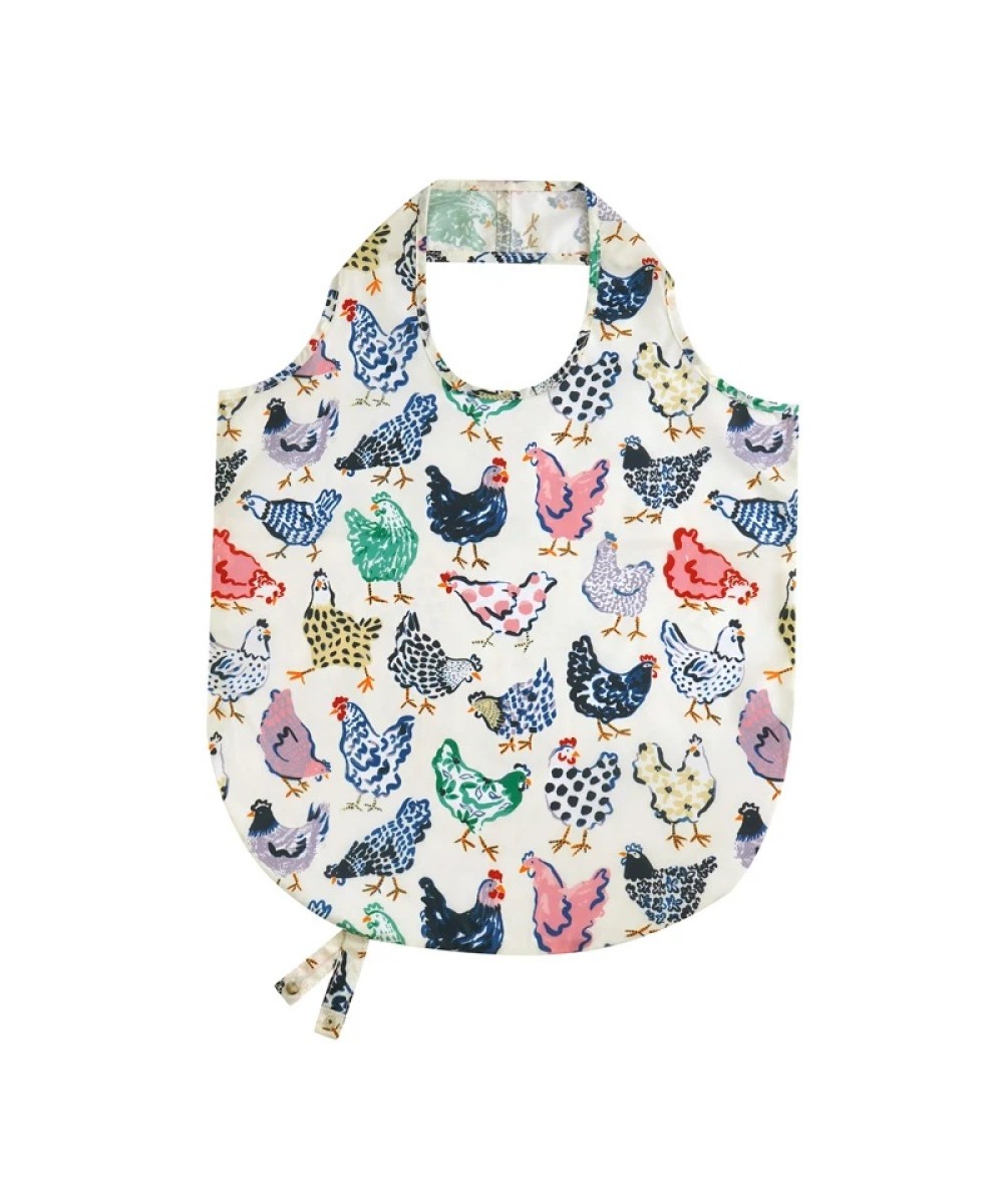 Sac à course pliable motif poules