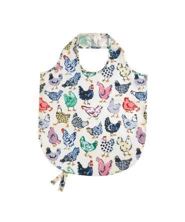 Sac à course pliable motif poules