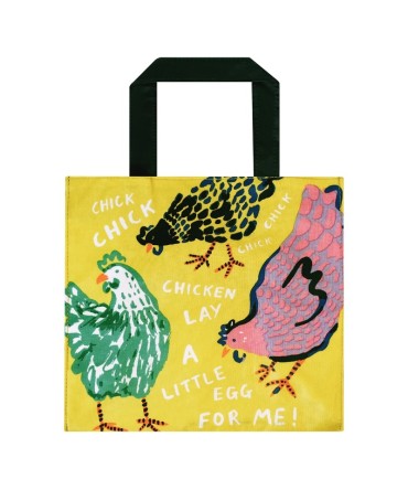 Sac à course en PVC motif poules