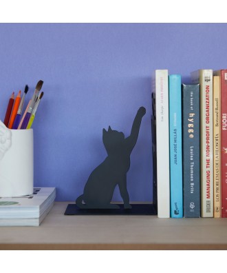 Serre-livres chat