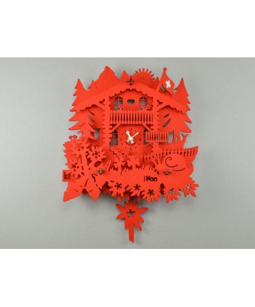 Swiss Koo KooClock rouge swiss made