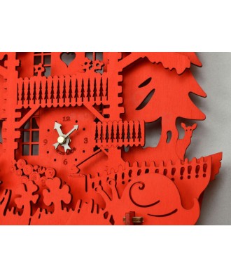 Swiss Koo KooClock rouge swiss made