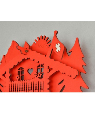 Swiss Koo KooClock rouge swiss made