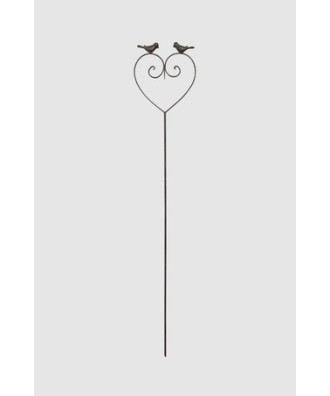 Tige métallique avec deux oiseaux