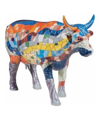Vache Cow Parade Barcelona Andre Crespo modèle large en résine