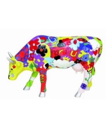 Vache Cow Parade Groovy Moo by Kay Ormond modèle small en polyrésine