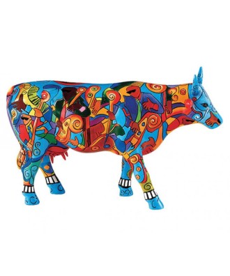 Vache Cow Parade Music-Cow modèle large en résine