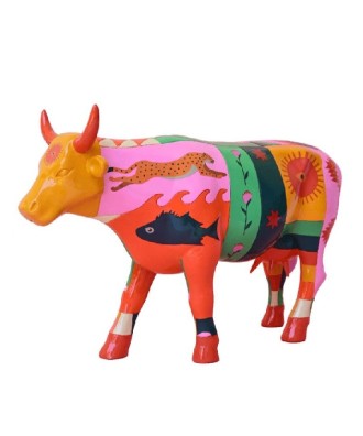 Vache Cow Parade South Africow by Keegan Crawford modèle large en résine