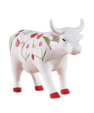 Vache Cow Parade Tulip Cow by Lous Besier modèle medium en céramique