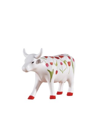 Vache Cow Parade Tulip Cow by Lous Besier modèle medium en céramique